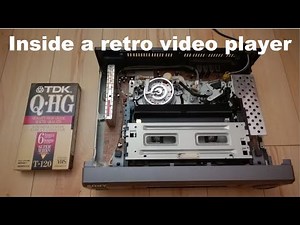 Inside a video cassette player