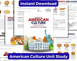 All About American Culture: Learning the U.S. Through Fun Activities for Kids - Etsy Canada