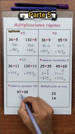 Multiplying numbers close to 100 😎✌️ #ingedarwin #math
