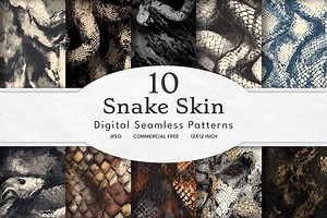 Snake Skin Texture Patterns – Reptile Print Digital Paper (12x12 JPG, Seamless, Commercial Use) - Etsy Australia