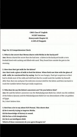 A GIft of Chappals ncert question answer - class 7th English chapter 2 A GIft of Chappals solutions
