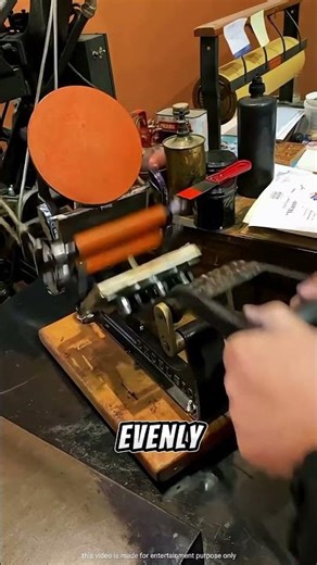 The old printing machine is from earlier times