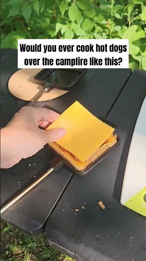 Twist on campfire hot dogs #campfirecooking #camping #campingfood