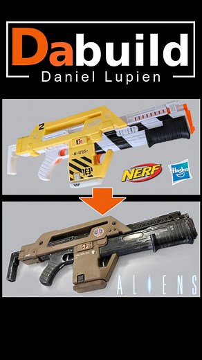 Modding the Nerf ALIENS Pulse Rifle from Hasbro #nerf #hasbro #mod #modding #aliens #jamescameron #ripley #craft #diy #alien #prop #maker #workshop