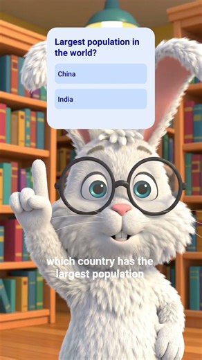 Largest Country by Population? 🐰🌍 #Shorts