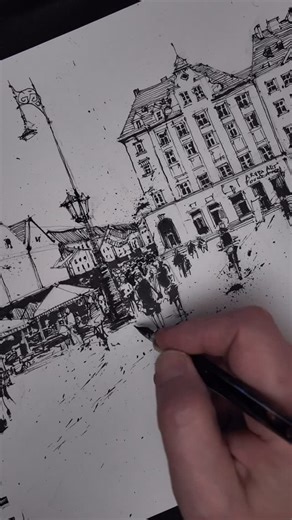 Martin Lachmair on Instagram: "Wroclaw, Poland ♥️ an ink drawing"