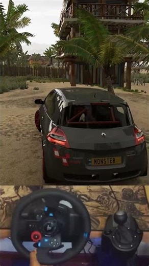 👉 Megane R26.R Beach Start! 🌊🔥 | Forza Horizon 5 G29