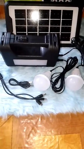 GD-8017 Solar Lights System with 3 Hanging Led bulb solar panel #tiktokshop #solar #tiktok #liget💯 #buynow #highquality #solarsystem