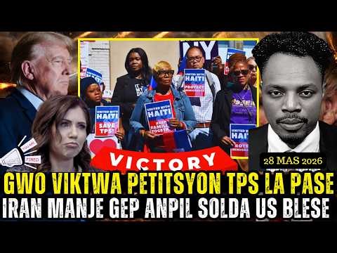 TPS ayisyen Bonne Nouvelle Petisyon an Aprouve,12 lot solda ameriken blese,la swis sezi byen maduro