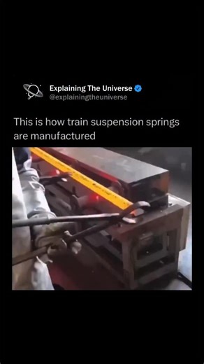 Explaining The Universe on Instagram: "Suspension springs are the key components in a vehicle’s suspension system that absorb bumps, support the vehicle’s weight, and keep the tires in steady contact with the road. They work by compressing when the wheel hits a bump and then expanding again, smoothing out the ride. Most cars use one of three main types: coil springs, which look like heavy-duty metal spirals and are the most common; leaf springs, long stacked metal strips often found in trucks fo