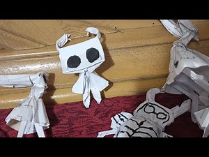 origami hollow Knight characters that I created over the last week not a tutorial