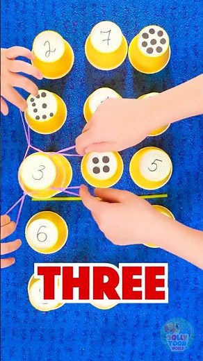 Paper Cup Math Game 🔢 Let’s Learn Numbers Together! 😊