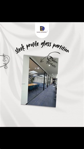 12 reactions | Divide the space — not the openness. Sleek profile glass partition for a clean, seamless layout. #DanshiEnterprise #GlassPartition #SlimProfileDesign #ModernWorkspace #InteriorDesignIndia | Danshi Enterprise | Facebook
