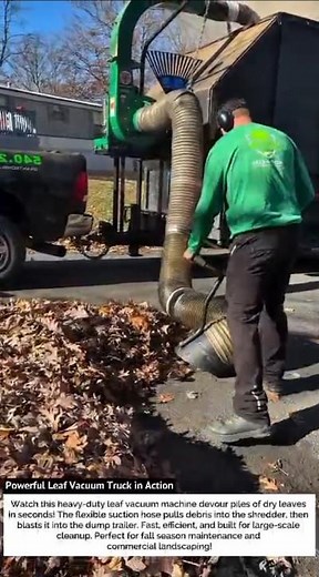 Powerful Leaf Vacuum Truck in Action – Extreme Cleanup Machine!