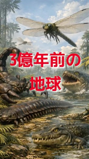 3億年前の地球#古代 #石炭紀#古代史#カンブリア紀#恐竜#驚愕#酸素