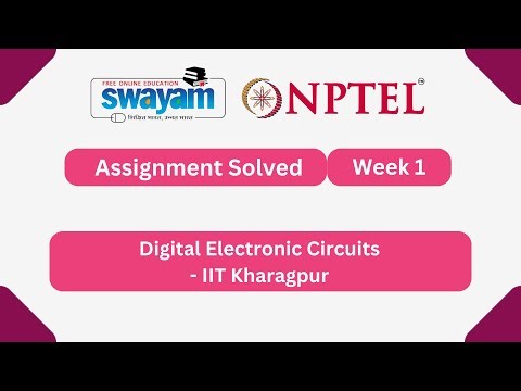 Digital Electronic Circuits Week 1 | NPTEL ANSWERS 2026 #nptel2026 #myswayam #nptel #nptelexam