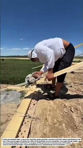 Perfect Roof Rafter Angle Cutting | Circular Saw Roof Framing Technique.