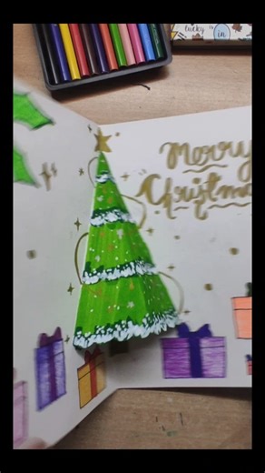 Diy cool and easy chrishmas card tutorial#christmas#christmascard#cute#craft