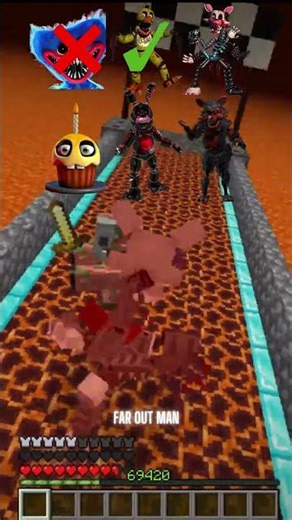 Minecraft Magma Damage vs Different Mobs🤯 #shorts #minecraft