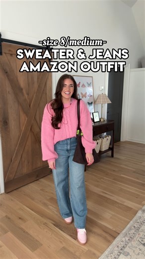 Morgan Bullard on Instagram: "Get dressed with me today! 😍💖This outfit has me dreaming of spring! 🌸 this pink sweater is perfect for a casual Valentine’s outfit & is prettiest cool-toned pink and SO soft & cozy. 🩷 but these jeans!!! 👖 the adjustable waist is my new fav thing ever. Perfect for my girls that can never find jeans that fit right! 👏🏼 plus my new cutie pink sneakers - giving dolce vita look for less shoes - the color is chef’s kiss 🤌🏼 do y’all like it better w the sneakers or