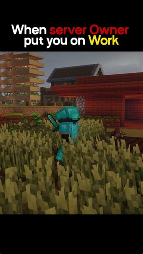 When server owner put you on work #minecraft #minecraftpe #minecraftmemes #minecraft building