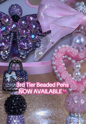 3rd Tier Pens now available! #beadedpens #fancypens #baddie #nurse #medicalassistant