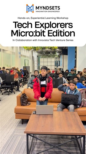 Innovistaofficial on Instagram: "TechVenture | Last Module — Tech Explorers: micro:bit Edition | Day 2 Day 2 of the final module in the TechVenture Series of Workshops continued the momentum of hands-on learning. Learners further executed, tested, and refined their ideas using BBC micro:bit hardware, strengthening both their technical skills and problem-solving approach. Delivered by Myndsets, the focus remained firmly on how learners think while building: • Asking the right questions * Debuggin