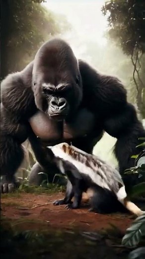 Gorilla vs Honey bager