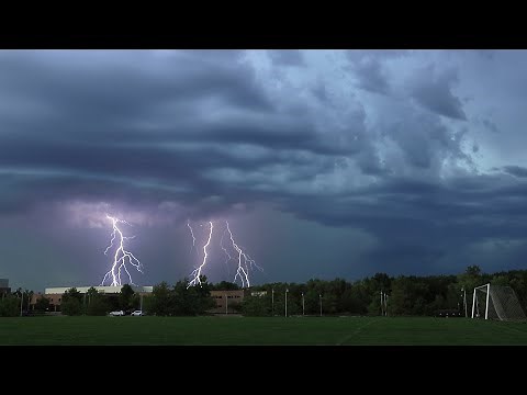 Amazing -CG Lightning Display (60 fps) & Extremely Loud Thunder