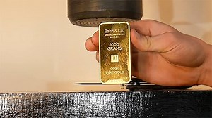 12M views · 16K shares | This £30,000 gold bar is crushed with ease by a hydraulic press. | Insider Tech Presents | Facebook
