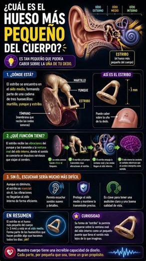 Cuál es el hueso más pequeño del cuerpo ??