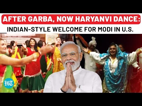 PM Modi Gets Indian-Style Welcome In US: After Garba In Philadelphia, Now Haryanvi Dance In New York