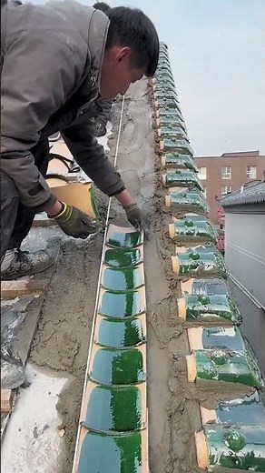 Installation of Glazed Ceramic Tiles on a Traditional Roof