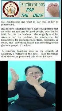 DAILY DEVOTION FOR THE DEAF (ASL) Bible EDUCATION in AMERICAN Sign Language (ASL)