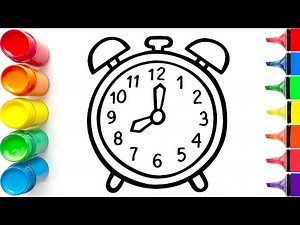 How to Draw a Colorful Alarm Clock | Easy Step by Step Tutorial