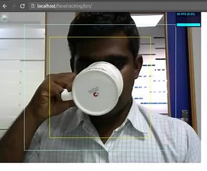Face tracking Javascript + WebRTC API + OpenCV