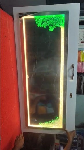 Led Bathroom Mirror With Touch Sensor | Tree Design Mirror With Lighting #ledmirror #shorts #viral