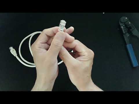 LANケーブル自作 端末処理 コネクターの付け方 圧着工具の使い方