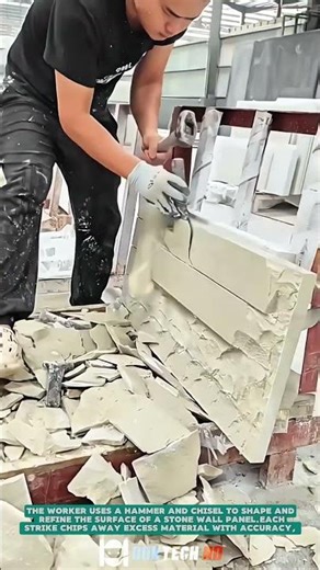 Technique for Chiseling Stone Wall Panels – Satisfying Jobs and Machinery in the World
