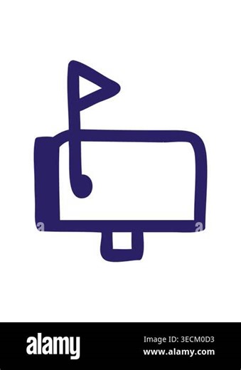 bob and pause animation of mail box symbol icon Stock Video Footage - Alamy