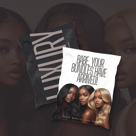 Luxury Hair Bundle Polymailer Template: Editable Packaging Design (10x13 In, Canva PDF) - Etsy
