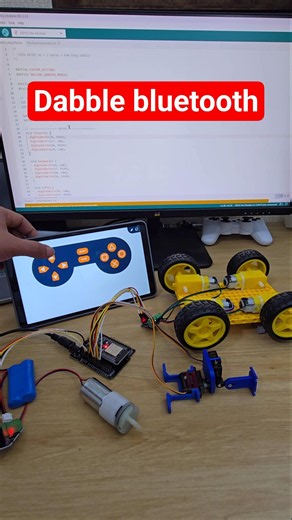 Làm xe điều khiển bằng bluetooth | dabble bluetooth controller #stem #arduino #shorts