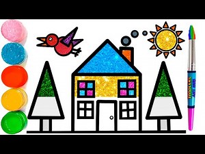Learn How To Draw A Shape House step by step easy drawing