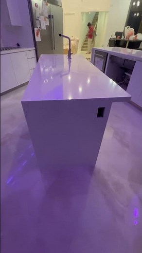 Calacatta Quartz kitchen countertop with full backsplash and custom made island and sink Covers😍