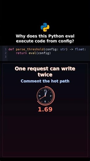 Why does this Python eval execute code from config? #pythonbackend