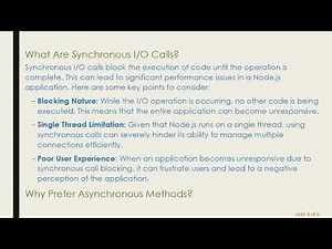 Should We Avoid Synchronous I/O Calls in Node.js?
