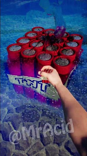 Realistic Explosion In The Water - Minecraft RTX Animation #minecraft #RTX