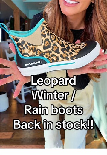 These leopard print boots have been out for months & are finally back!! @Bassdash @Bassdash-US #snowboots #waterproofshoes #winterboots #rainboots #tiktokshopcreatorpicks