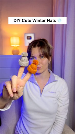 DIY Cute Mini Winter Hats ❄️ Easy Yarn Craft #viral #diy #trending #handmade #craft