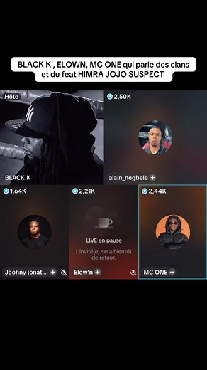 Black K, Elown, MC One, Jonny Jonathan et Alain Negbele évoquent l’existence de clans dans le rap ivoire et les tensions internes ainsi que les difficultés que cela crée au sein du mouvement. | TREIIZIVOIR